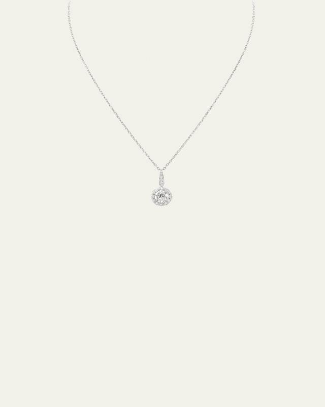 18k White Gold Merveilles Crown Necklace with Diamonds